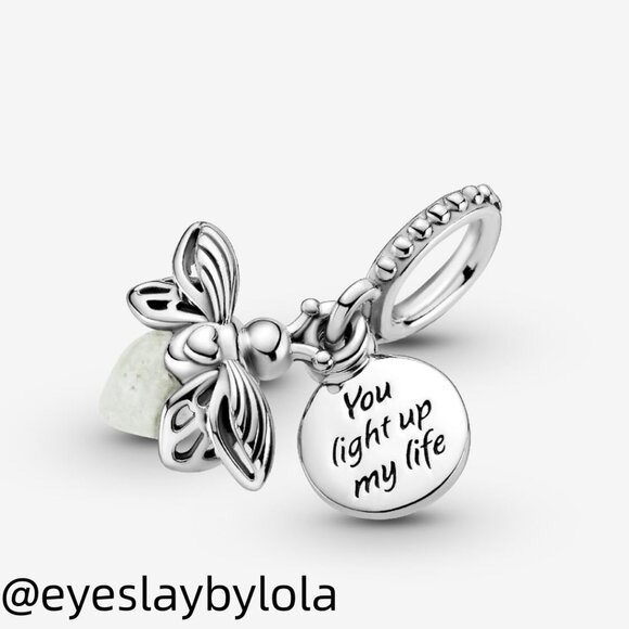 Pandora Glow-in-the-dark Firefly Dangle Charm - Picture 5 of 5